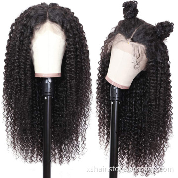Factory 100 Wholesale 100% Vendor Front Cheap Wet Curl Lace Closure Human Hair Wig